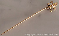 Full view of 14K gold stick pin