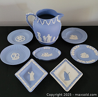 Full group of pitcher and seven dishes