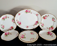 full set of six Royal Albert American Beauty pieces