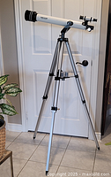 Full view of telescope on tripod