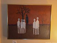 Full view of framed painting on wall