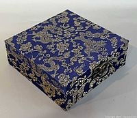 Closed brocade box exterior