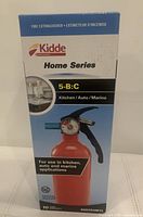 Front of boxed Kidde Home Series 5-B:C extinguisher