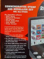 Back of retail sleeve detailing contents and list of six legendary players