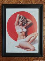 Front view of framed Sarnoff print showing full artwork and frame