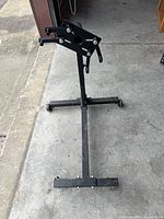 Full view of engine stand showing rotating head and base