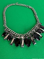 front view of necklace showing crystal arrangement