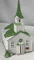 front view of Dept. 56 Steeple Church building