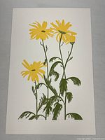 Full view of Henry Evans linocut print showing entire composition and margins