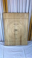 Full view of Perfect Pastry wooden board showing concentric circles and edge rulers