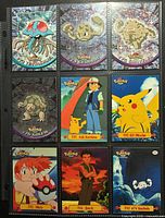Front view showing nine Pokémon cards in sleeve