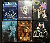 Front covers of all six DVDs laid out