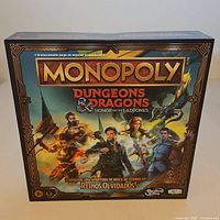 Front of sealed Monopoly Dungeons & Dragons: Honor Among Thieves box
