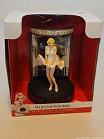Boxed Marilyn Monroe musical ornament front view