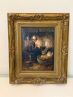 Frontal view of framed painting