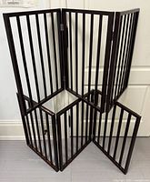 Both folding gates displayed partially folded