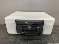 Front view of closed SentrySafe lockbox