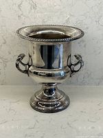 Front view of Rogers silver-plated champagne bucket