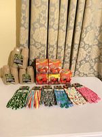 Full lot view including pots, seed kits, gloves