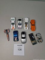 Group shot of nine vintage Hot Wheels cars