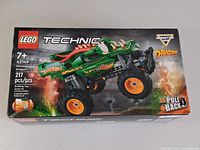 Front of sealed Lego Technic 42149 Monster Jam Dragon box