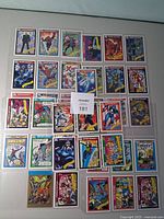 Full binder sheet with 28 Marvel Universe cards