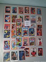 Full view of sleeve pages showing entire assortment of cards