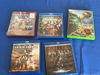 Group shot of all five Blu-ray movie cases