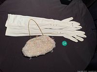 Clutch and gloves full view