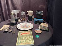 Overview of entire lot on round table