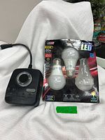 LED bulb pack and plug-in timer full view