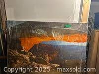 Front view of wrapped landscape canvas print