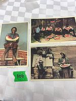 Overview of the three postcards in lot