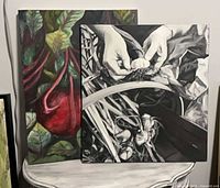 Both paintings side by side