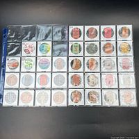 Two binder pages each holding 20 individual TTC tickets