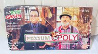 Front of PossumPoly game box displaying title and Red Green Show branding