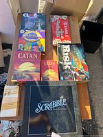 All eight items laid out on table showing box fronts