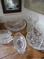 Group view of all glass items on table