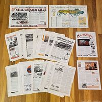 overview of stacked advertisements with two John Deere and New Idea ads displayed