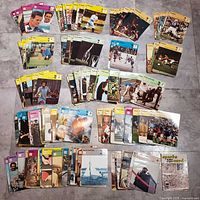 Full layout of the entire assortment of cards showing quantity and variety