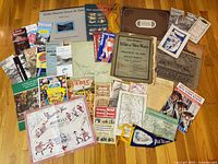 Full layout of entire lot on hardwood floor