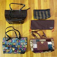 Overview of five items on floor