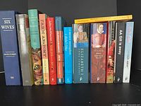 Group shot of all 13 book spines including two AA Gill titles and Worst-Case Scenario placed horizontally