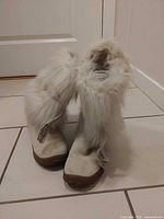 Front view of both boots standing upright