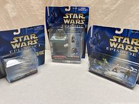 Group shot of all three sealed Micro Machines Episode I sets