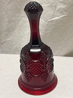 Full view of cranberry glass bell front