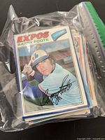 Front of stack showing 1978 Topps Barry Foote card