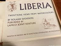 Portfolio title sheet showing publication details