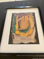 Full view of framed painting