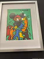 Front view of framed artwork showing image and frame